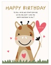 Happy birthday to you in de wei staat een koe ....
