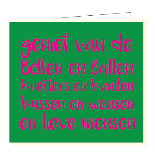 Geniet van de bollen en ballen....