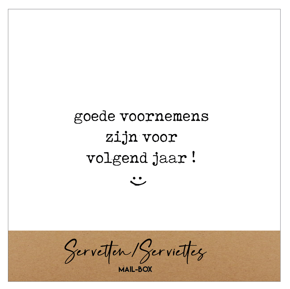 Goede voornemens zijn voor volgend jaar