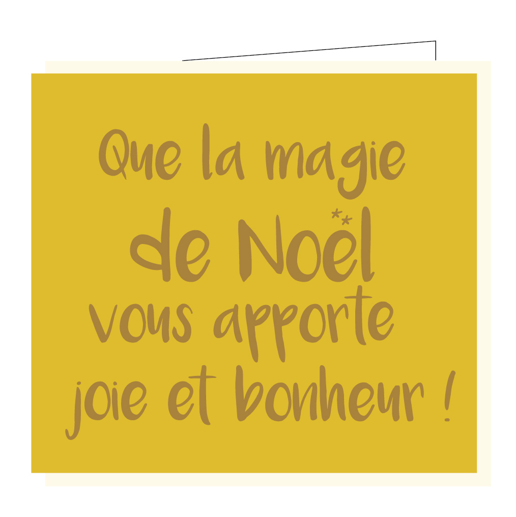 Que la magie de Noël vous apporte joie en bonheur !