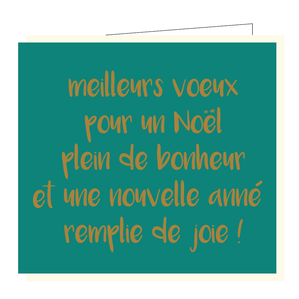 Meilleurs voeux pour un Noël plein de bonheur et une nouvelle annéee remplie de joie !