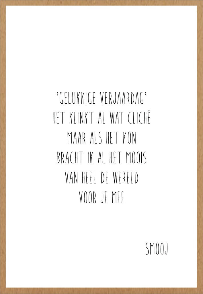 Gelukkige verjaardag, het klinkt al wat cliché