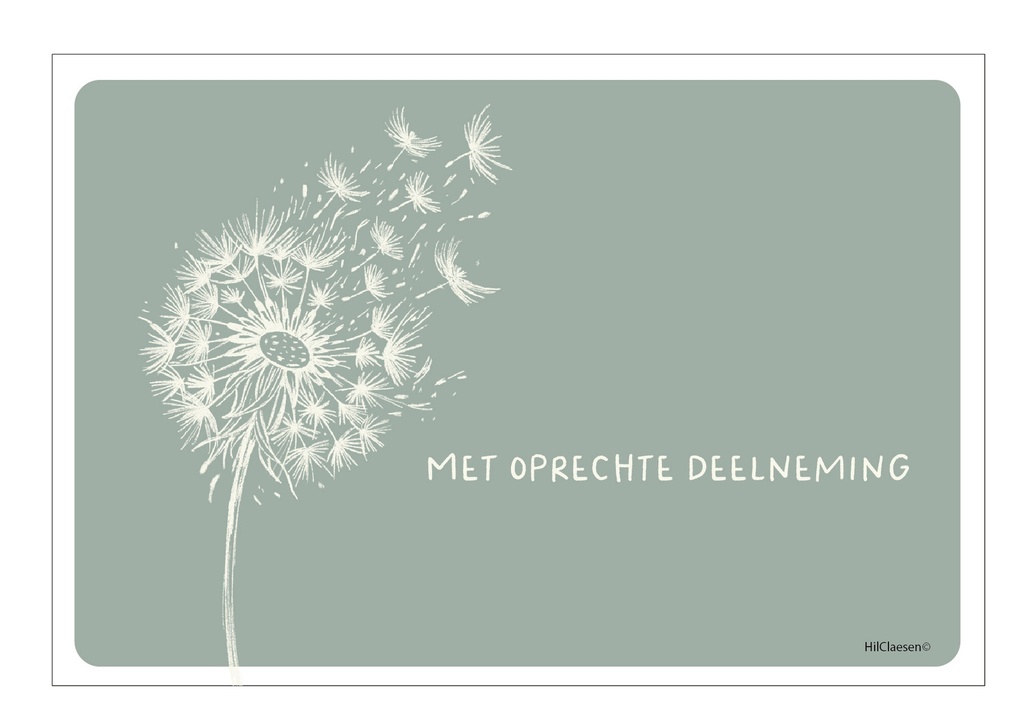 Met oprechte deelneming