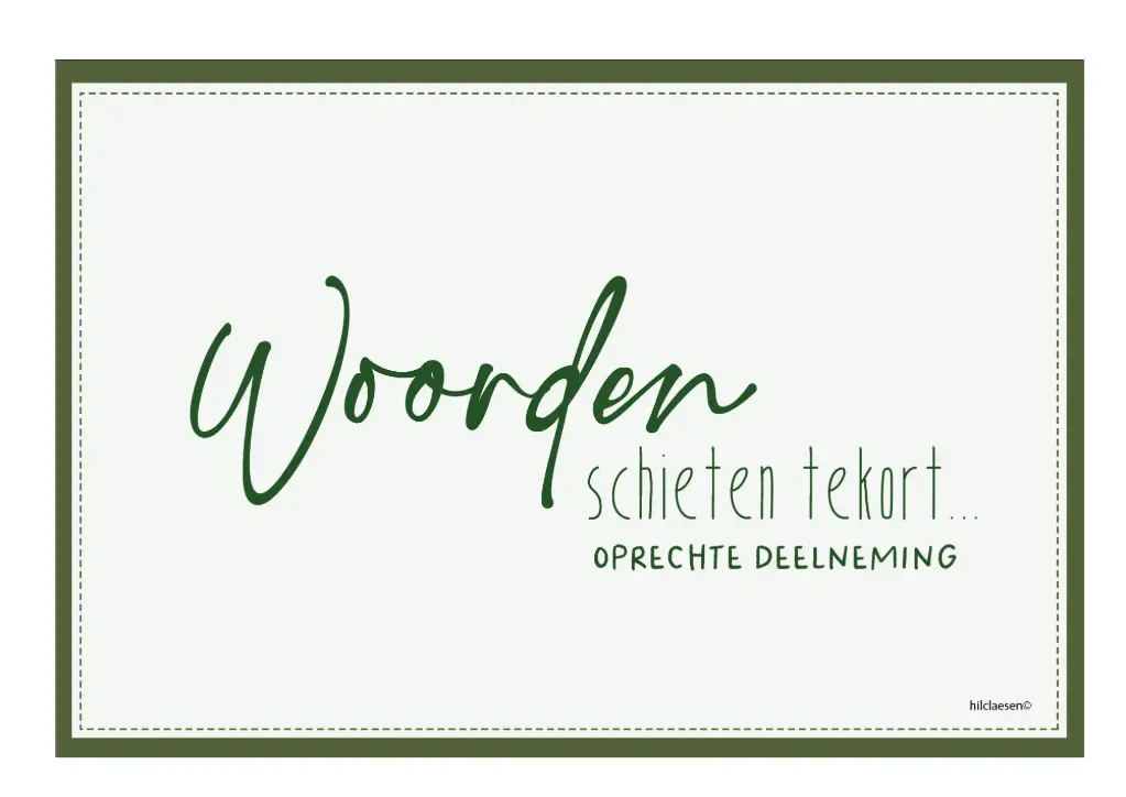 Woorden schieten tekort