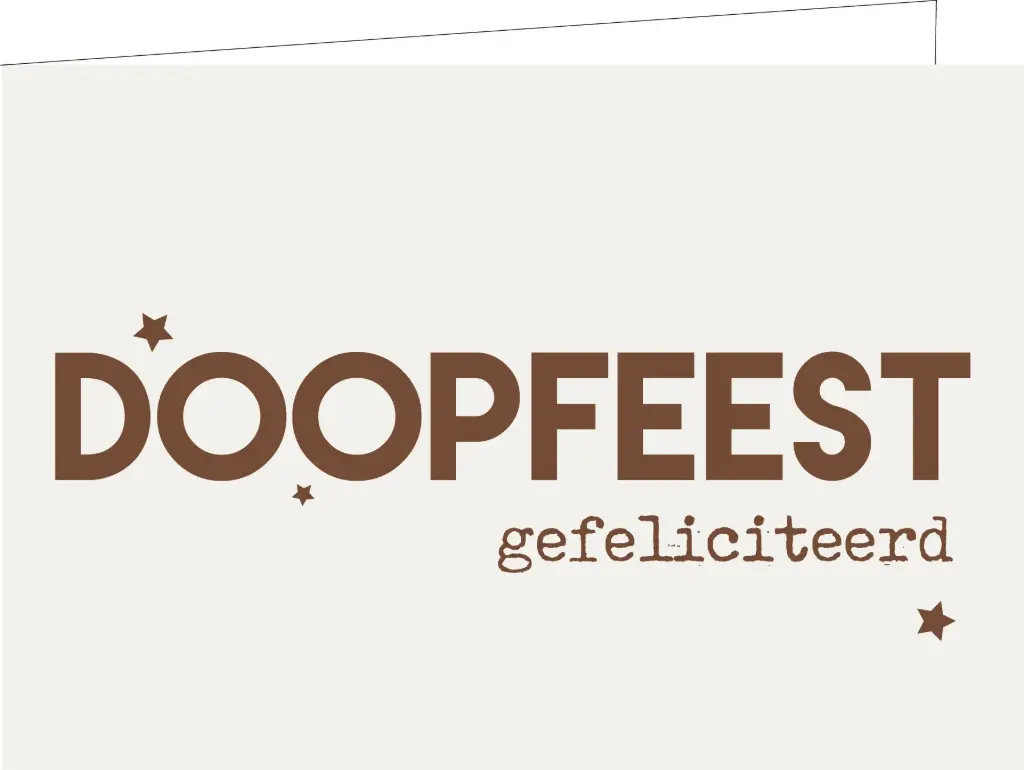 Doopfeest gefeliciteerd  (KOPERFOLIE)