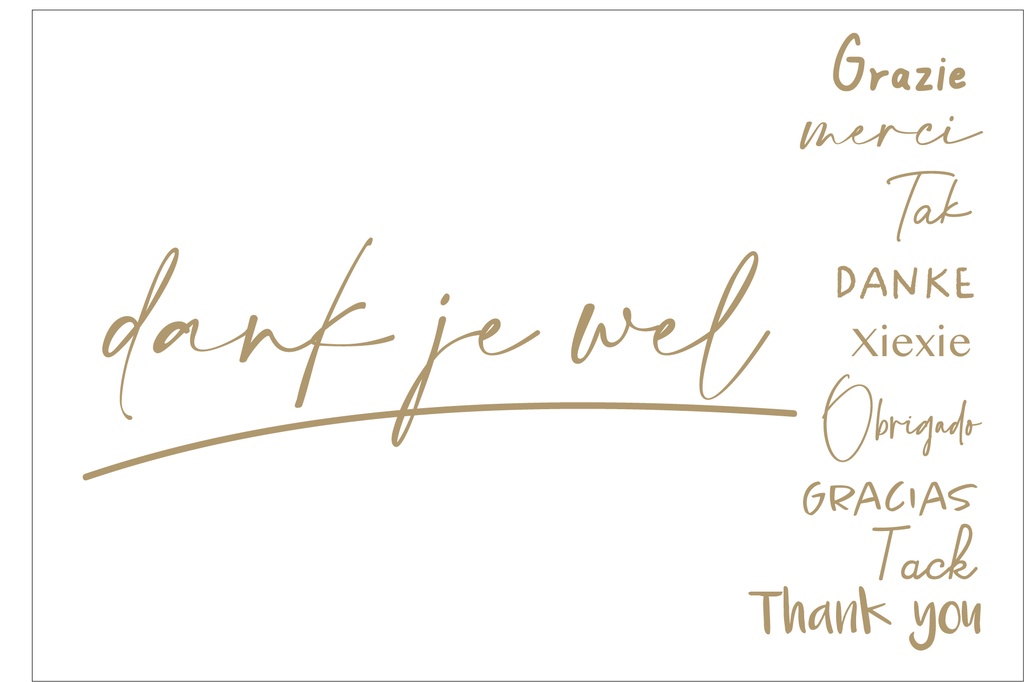 Dank je wel - internationaal