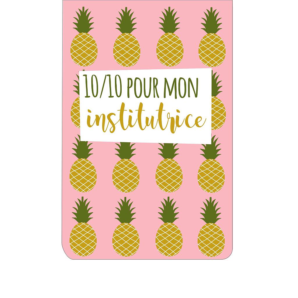  10/10 pour mon institutrice