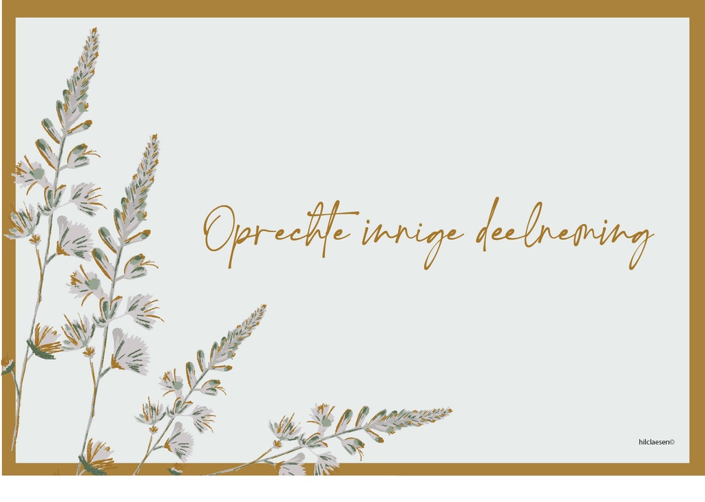 Oprechte innige deelneming