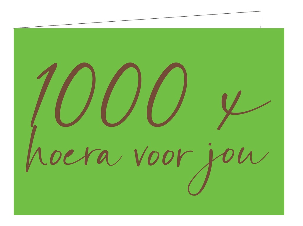 1000x hoera voor jou