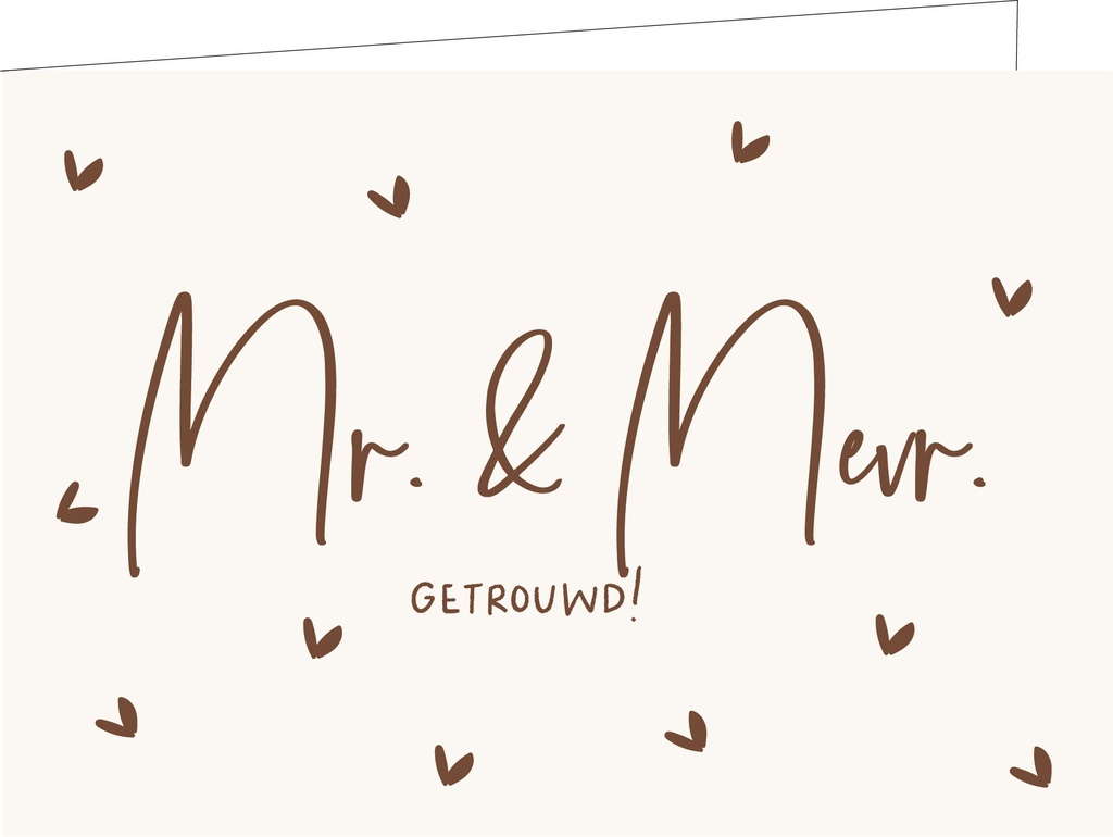Mr. en Mevr. getrouwd (KOPERFOLIE)
