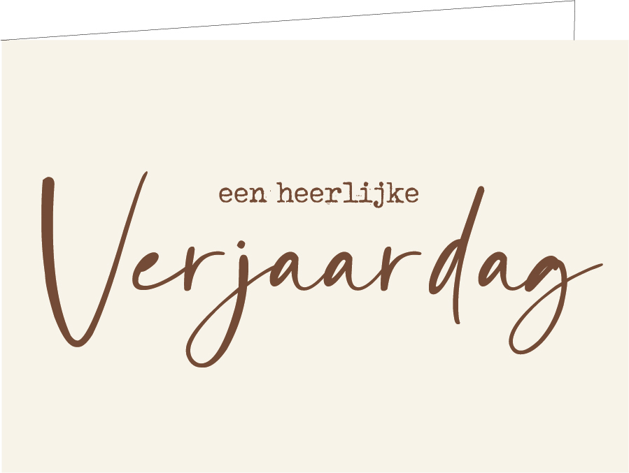 Een heerlijke verjaardag (KOPERFOLIE)