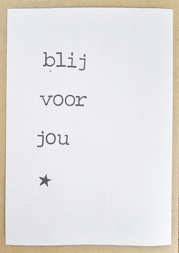 Blij voor jou
