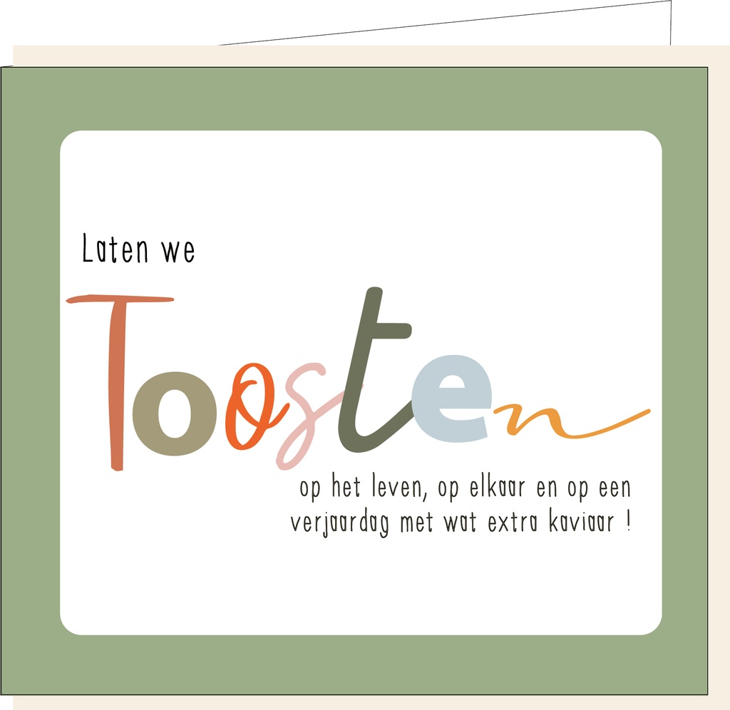 Laten we toosten...