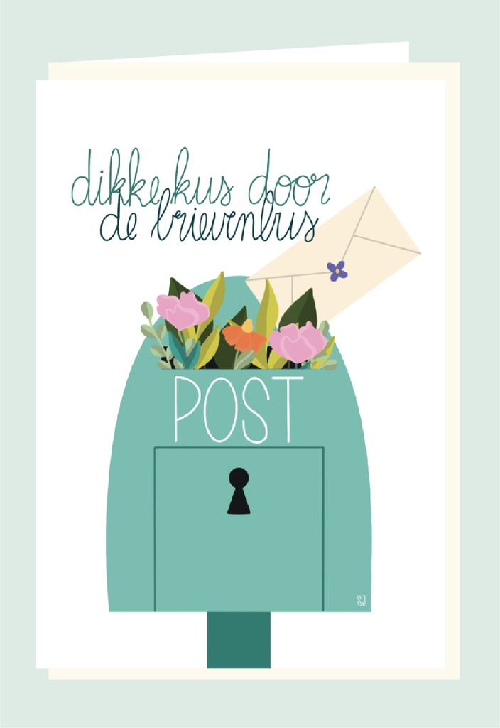 Dikke kus door de brievenbus