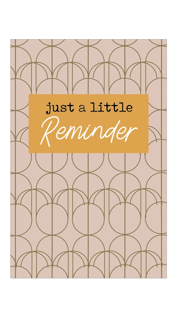 Just a little reminder