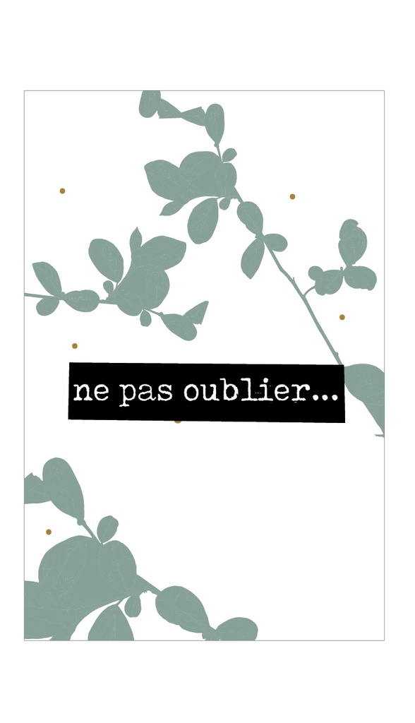 ne pas oublier