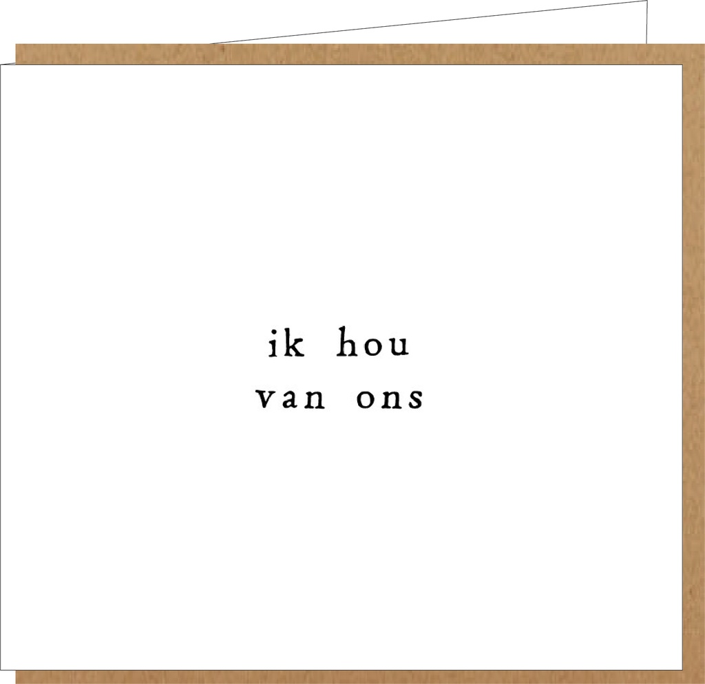 ik hou van ons