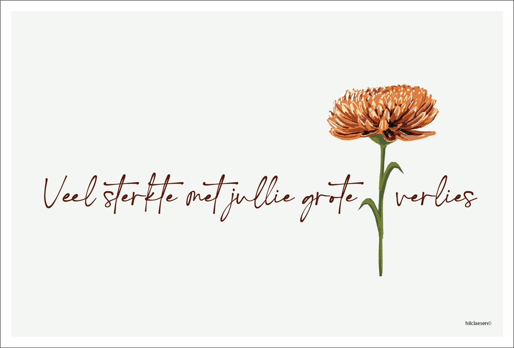Veel sterkte met jullie grote verlies