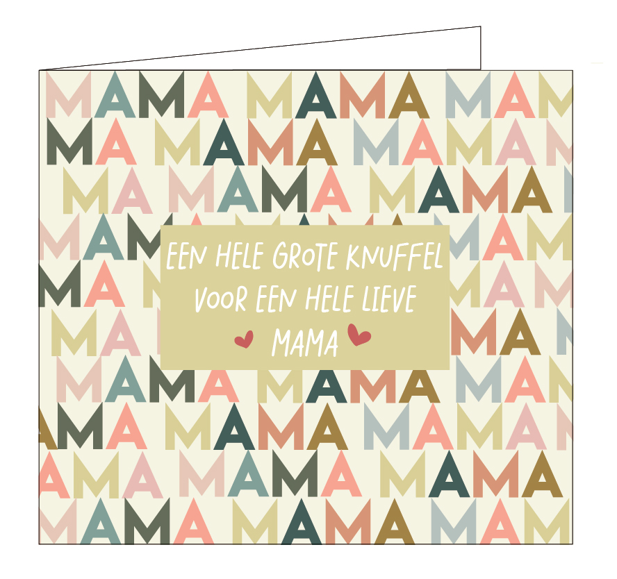 Een hele grote knuffel voor een hele lieve mama