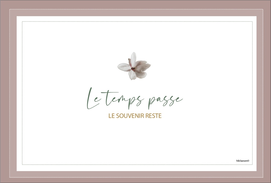 Le temps passe... 