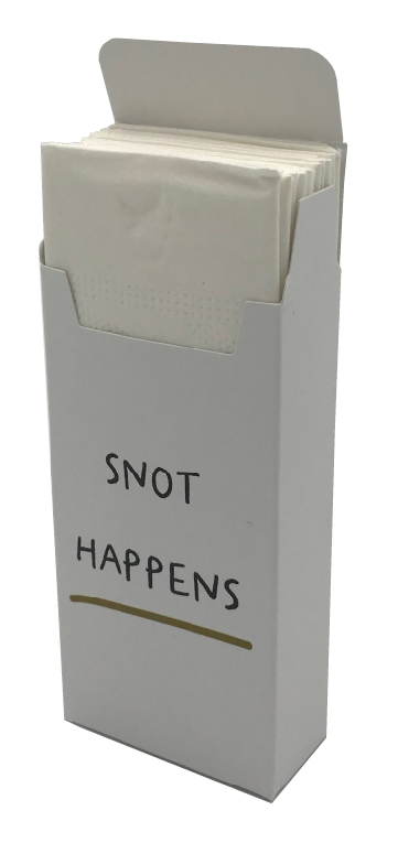 Zakdoekdoosje snot happens