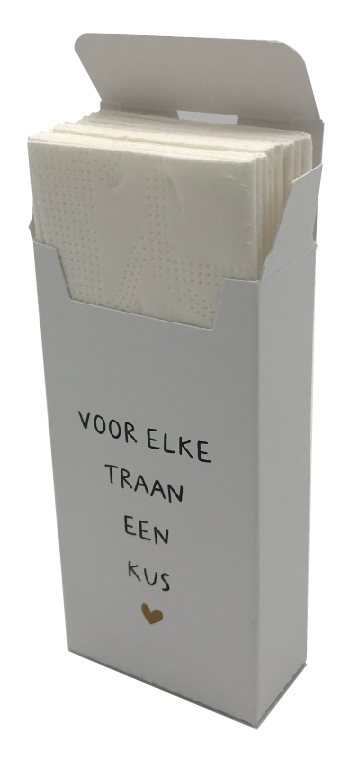 Zakdoekdoosje voor elke traan een kus