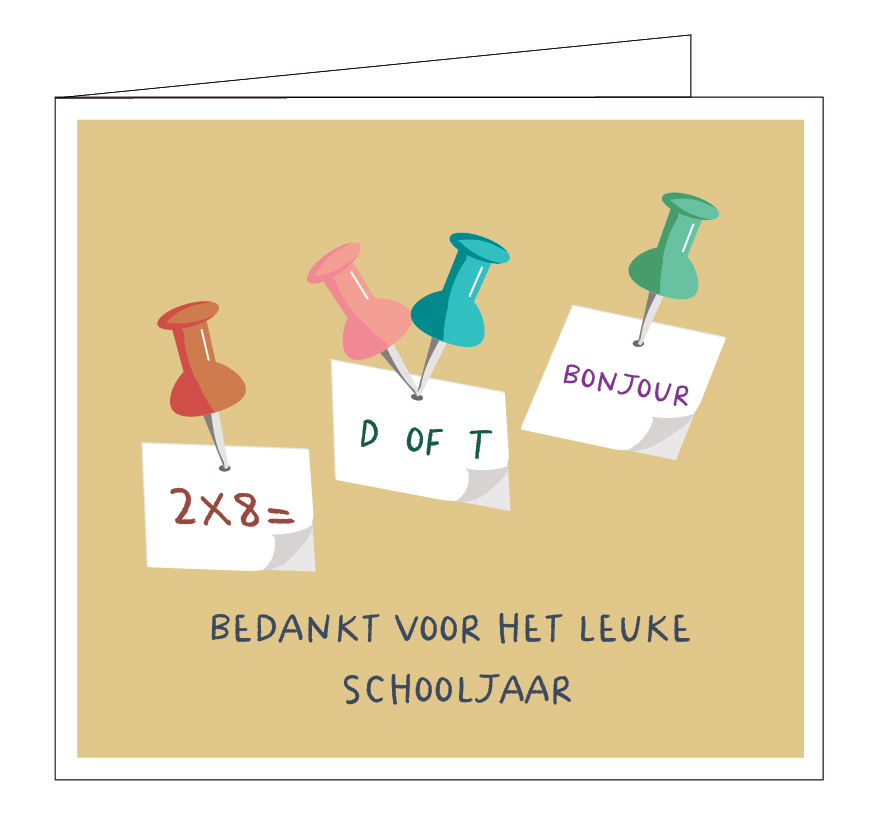 Bedankt voor het leuke schooljaar