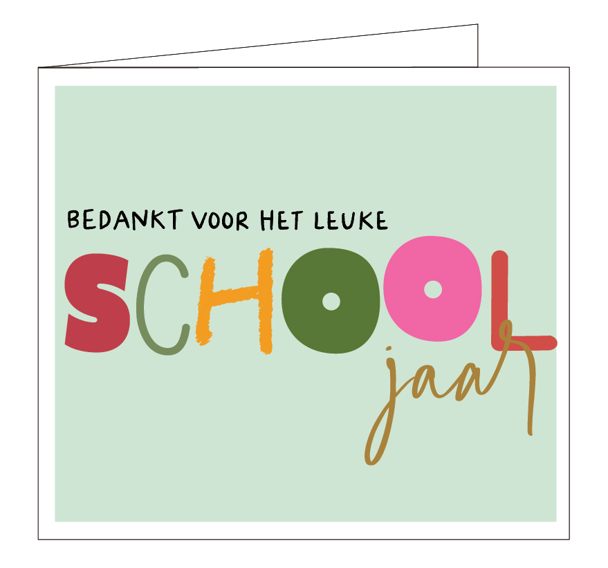 Bedankt voor het leuke schooljaar