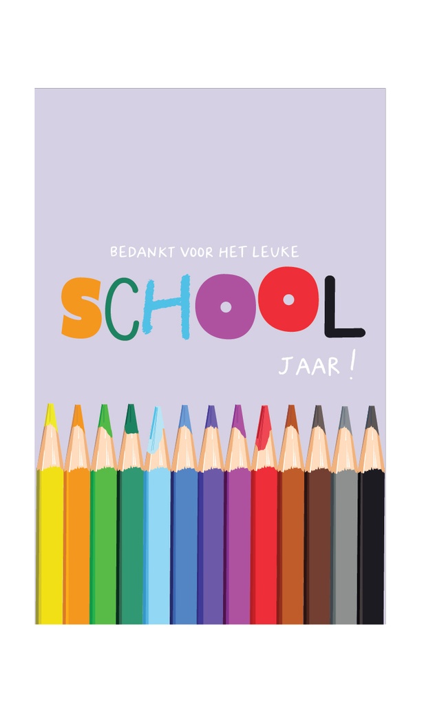 Bedankt voor het leuke schooljaar