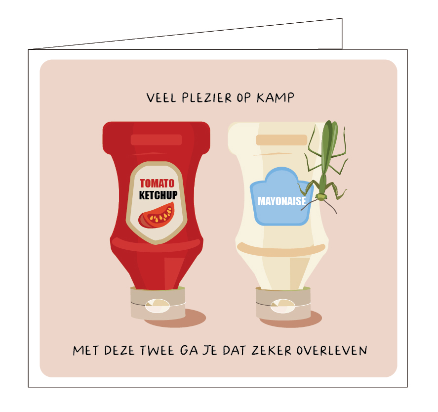 Veel plezier op kamp. Met deze twee ga je dat zeker overleven !