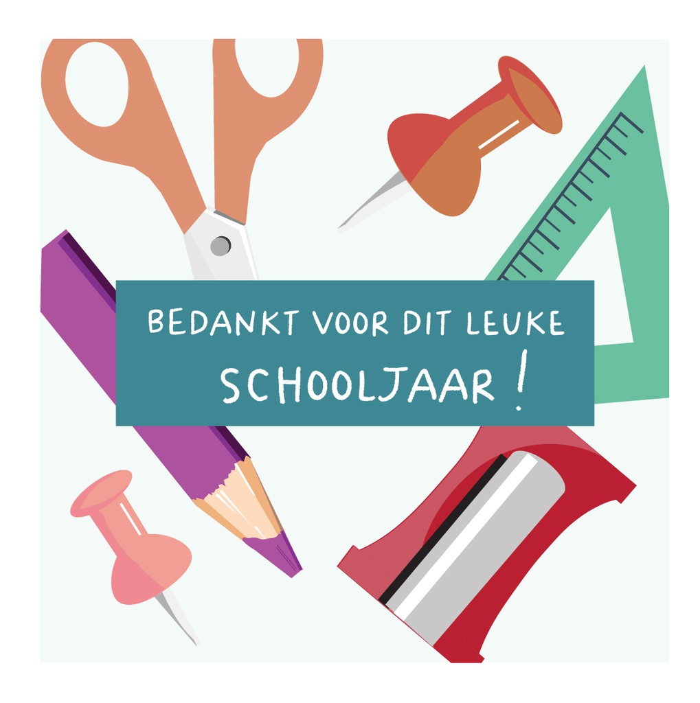 doosje ongevuld bedankt voor dit leuke schooljaar 