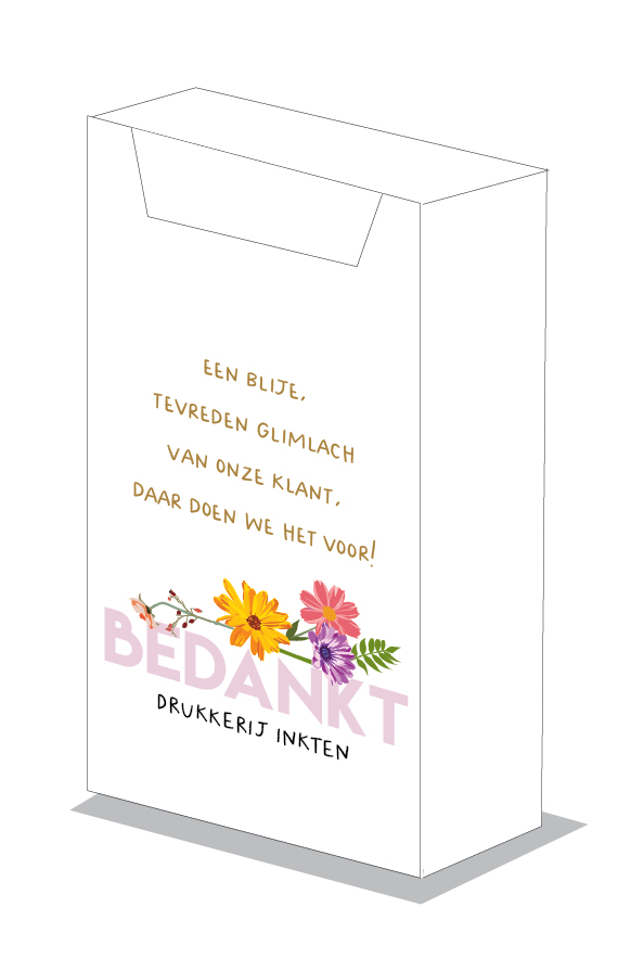 Zakdoekdoosje met eigen ontwerp vanaf 250 stuks (4 kleuren)