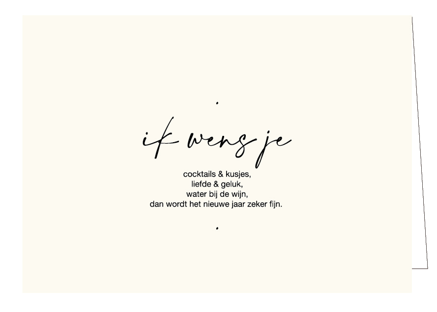 Ik wens je...