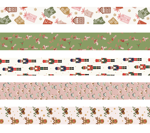 [Kerst inpakpapier BOX 5] Kerst inpakpapier 5 designs 30 rollen