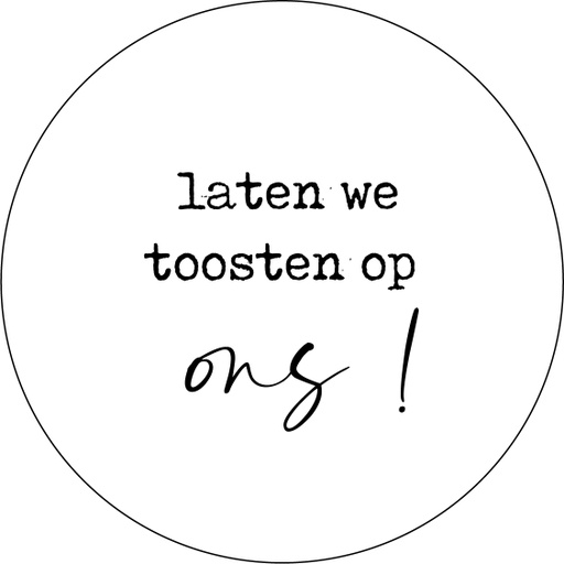 [BV012] Bierviltje Laten we toosten op ons