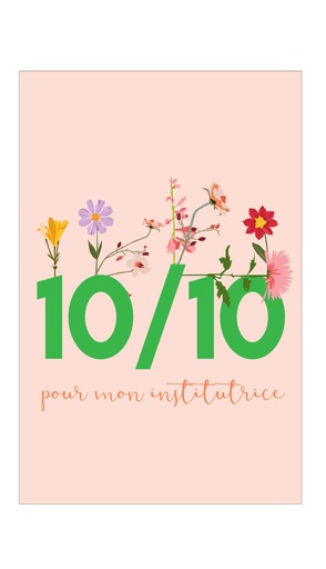 [NQFRS026] 10/10 pour mon institutrice
