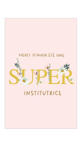 [NQFRS027] Merci d'avoir été une super institutrice