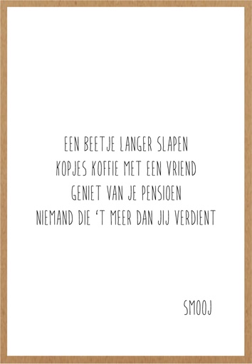 [SMJ021] Geniet van je pensioen