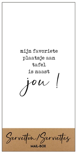 [SERG017] Mijn favoriete plaatsje aan tafel is naast jou !