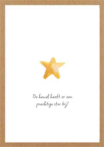 [AA063] De hemel heeft er een prachtige ster bij