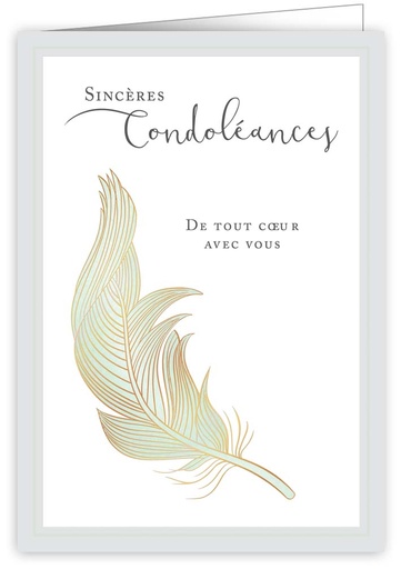 [IWF1066] Sincéres condoléances De tout coeur avec vous