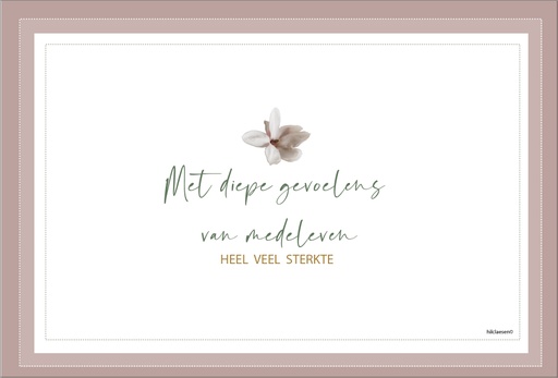 [PR030] Met diepe gevoelens van medeleven