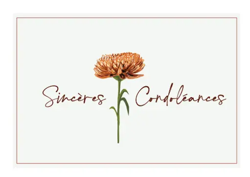 [PFR002A] Sincères Condoléances