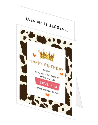 [CQ036] Happy birthday to you in de wei staat een koe ....