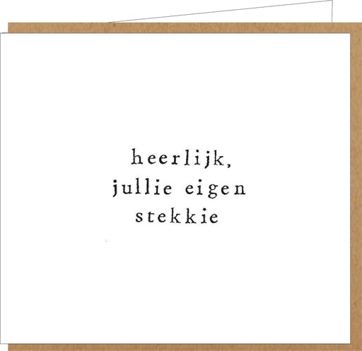 [LM007] heerlijk, jullie eigen stekkie
