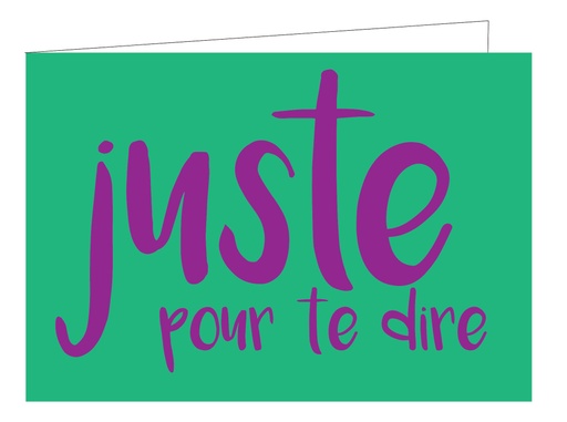 [WMF106] Juste pour te dire
