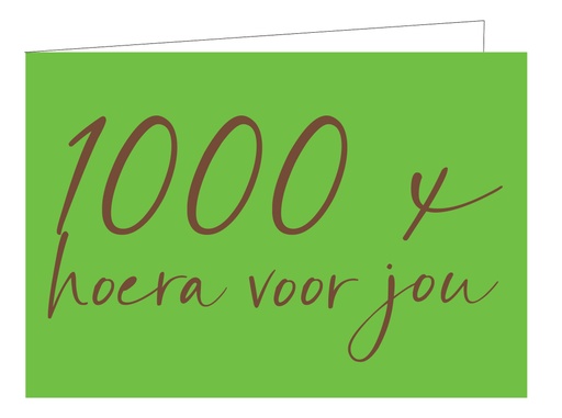 [WM143] 1000x hoera voor jou (KOPERFOLIE)
