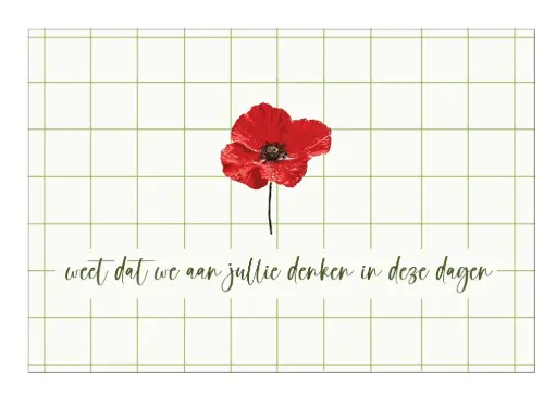 [PR061] Weet dat we aan jullie denken in deze dagen