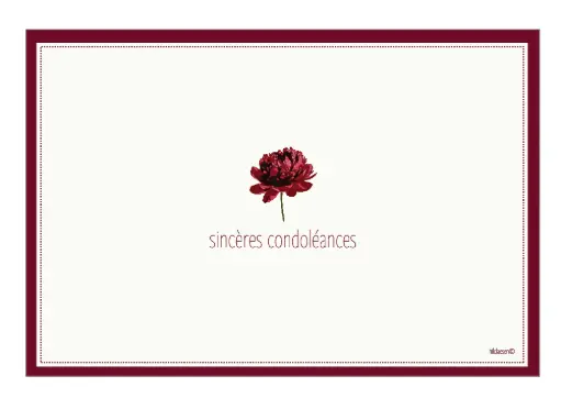 [PFR020] Sincères Condoléances 
