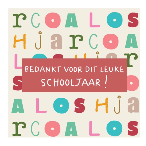 [ADES024] doosje ongevuld bedankt voor dit leuke schooljaar